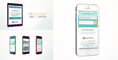 Promote Your App or Website V2 Video Displays template preview