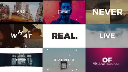 Pure Rhythm Opener Video Displays template preview