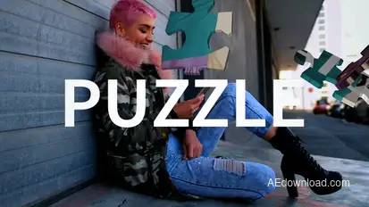 Puzzle Media Reveal Premiere Pro template preview