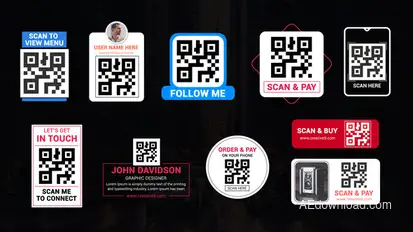 QR Code Opener Premiere Pro template preview
