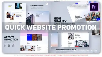 Quick Website Promotion Premiere Pro template preview