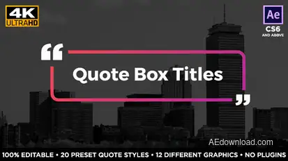 Quote Box Titles Video Displays template preview