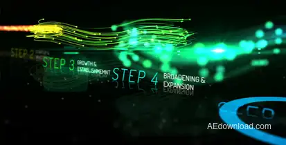 Rainbow Corporate Timeline Evolution Video Displays template preview