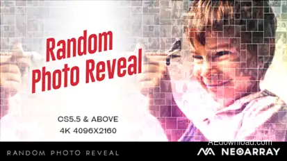 Random Photo Reveal Video Displays template preview