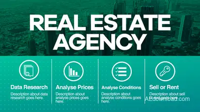 Real Estate Agency Video Displays template preview