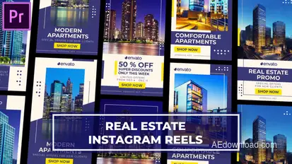 Real Estate Instagram Reels After Effects Template MOGRT for Premier Pro Premiere Pro template preview