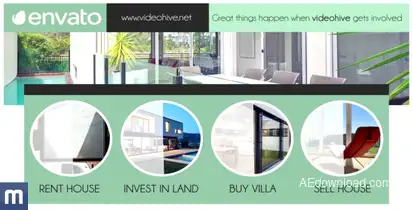 Real Estate Promotion Video Displays template preview