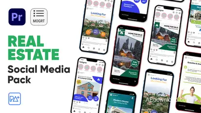 Real Estate Social Media Pack for Premiere Pro Premiere Pro template preview