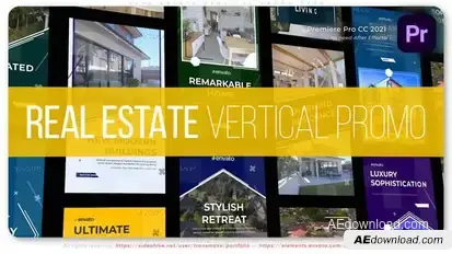 Real Estate Vertical Promo Pack Premiere Pro template preview