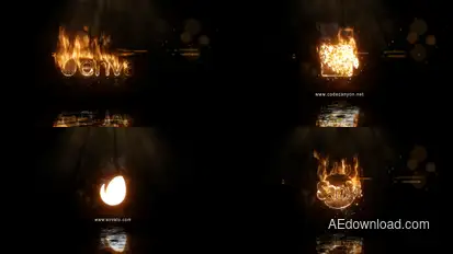 Realistic Fire Logo 2 & Universal Burning Font Video Displays template preview