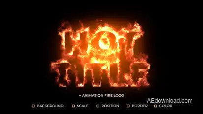 Realistic Fire Title and Logo Premiere Pro template preview