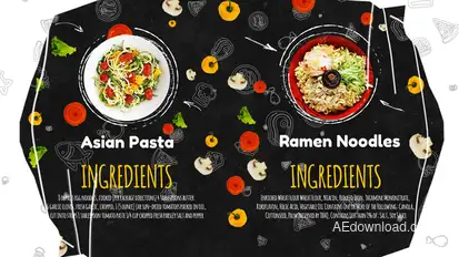 Recipes Menu Slideshow Video Displays template preview