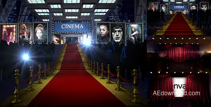 Red Carpet 3 Video Displays template preview