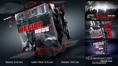 Region News Video Displays template preview