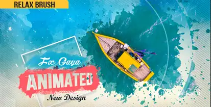 Relax Brush Slideshow Video Displays template preview