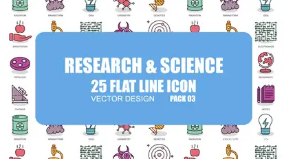 Research And Science - Flat Animation Icons Video Displays template preview