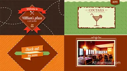 Restaurant/Cafe/Bar/Dine Promo Video Displays template preview