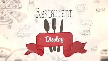 Restaurant Display | After Effects Template Video Displays template preview