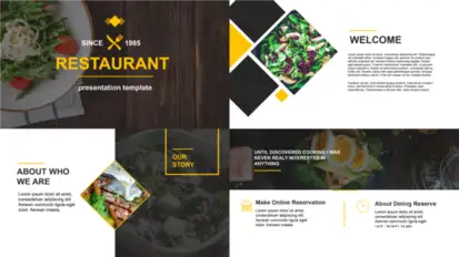 Restaurant Presentation Video Displays template preview