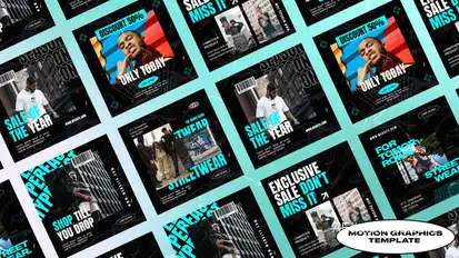 Reteal Social Media Posts | Mogrt Premiere Pro template preview