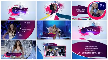 Retro Fashion Package Premiere Pro template preview