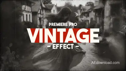 Retro Film Effect Premiere Pro template preview