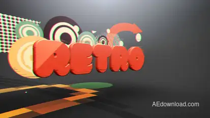 Retro Glitch Reveal Video Displays template preview