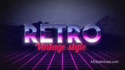 Retro Title Video Displays template preview