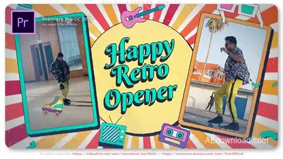 Retro Vintage Opener Premiere Pro template preview