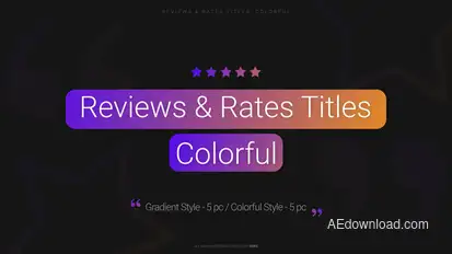 Reviews & Rates Titles: Colorful (MoGRT) Premiere Pro template preview