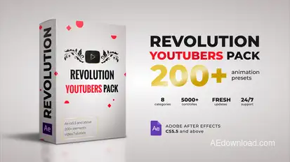 Revolution Youtubers Pack Video Displays template preview