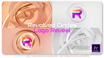 Revolved Circles Logo Reveal Premiere Pro template preview