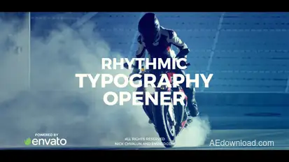 Rhythm Typography Video Displays template preview