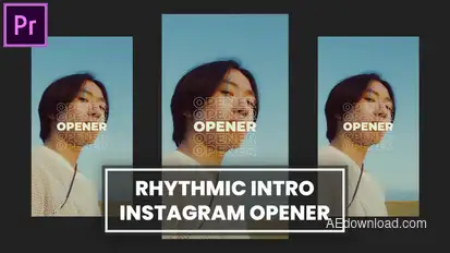 Rhythmic Opener Instagram MOGRT for Premier Pro Premiere Pro template preview