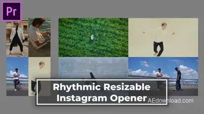 Rhythmic Resizable Instagram Opener MOGRT for Premier Pro Premiere Pro template preview