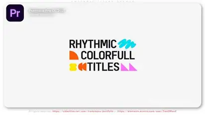 Rhythmic Titles Opener Premiere Pro template preview