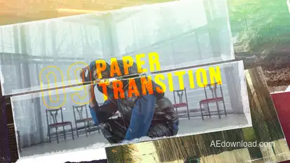 Ripped and Freeze Frame Paper Transitions | MOGRT Premiere Pro template preview