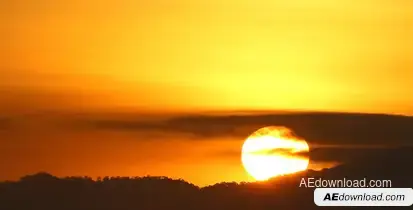 Rising Sun Close-up Video Displays template preview