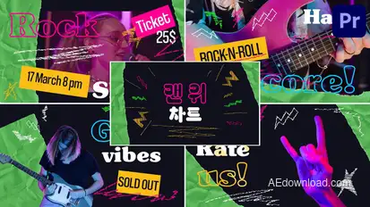 Rock Slides for Premiere Pro Premiere Pro template preview