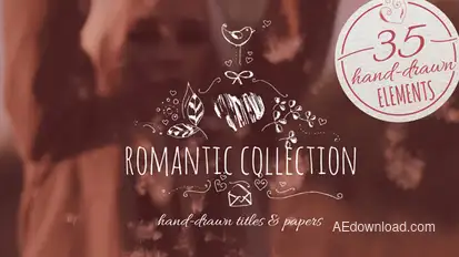 Romantic Collection Hand-drawn Titles Video Displays template preview