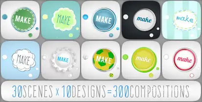 Rounded Typo Story Video Displays template preview