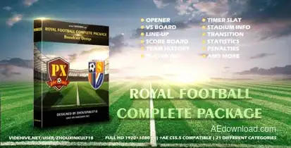 Royal Football Complete Package-Broadcast Design Video Displays template preview