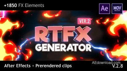 RTFX Generator [1850 FX elements] [After Effects + Pre-rendered clips] Video Displays template preview