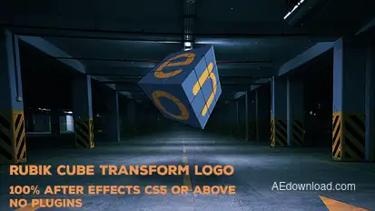 Rubik Cube Transform Logo | After Effects Template Video Displays template preview