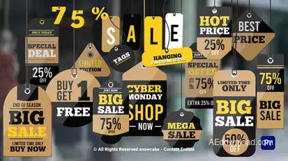 Sale Tags Hanging For Premiere Pro Premiere Pro template preview