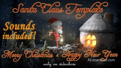 Santa Claus - Merry Christmas and Happy New Year Video Displays template preview