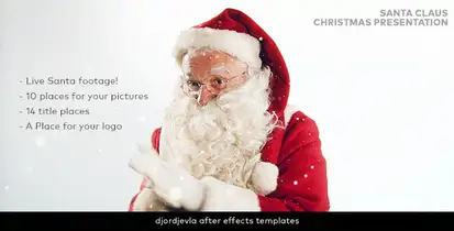 Santa Claus Christmas Presentation Video Displays template preview