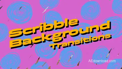 Scribble Background Transitions Premiere Pro template preview