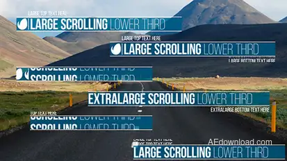 Scrolling Lower Third Video Displays template preview