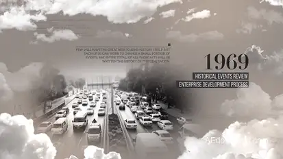 Seas Of Clouds History Opener Video Displays template preview